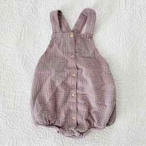 H&M Sleeveless Gauze Cotton Bubble Romper Suit,‎ Light Purple